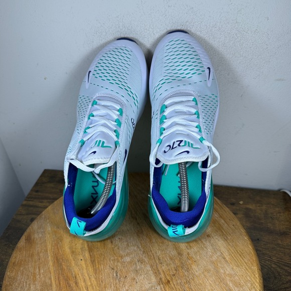 Nike Air Max 270 White Spirit Teal Nightshade Mens Sneakers CI2451-100 Size 11.5 - Picture 7 of 8